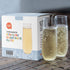 Unbreakable Stemless Champagne Flutes 9oz Set of 4, Shatterproof Tritan Plastic Glasses, Reusable Dishwasher Safe Flute, Wedding, Bachelorette, Tr...