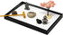 Nature's Mark Mini Zen Garden Kit for Desk with Rake, White Sand, Buddha, Lantern, Black Rectangle Base, River Rocks and Mini Blossom Tree (8Lx5W ...