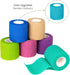 FriCARE Self Adhesive Bandage Wrap, Medical Tape in First Aid Kit, Cohesive Bandages for Wounds Sport Vet, 2 Inches X 5 Yards 6 Rolls, Rainbow...