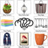 25 Pack Cup Hook Ceiling Hooks, 2.9 Inches, FineGood Vinyl Coated Screw-in Hanger for Indoor and Outdoor Use - Black...
