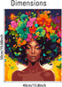 DIY African Woman Paint by Numbers for Adults Canvas, Flowers and Girl Paint by Number Kits on Canvas - Frameless Oil Painting Kits Arts and Craft...