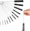 Straw Cleaner Brush 12Pcs Black Straw Brush 8 Inch Pipe Cleaners Scale Brush for Straws Reusable 12 Sizes of Straw Cleaning Brushes Set for Cleane...