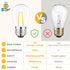 Svater 15 Pack 2W S14 Replacement LED Bulbs for Outdoor String Light, Dimmable Plastic Vintage Edison Bulb Lights, E26 Base,IP65 Waterproof, Warm ...
