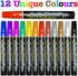 Desire Deluxe Acrylic Paint Pens for Rock Painting, Stone, Ceramic, Glass, Wood, Canvas – Set of 12 Non Toxic Water Based Markers - Great Artists ...