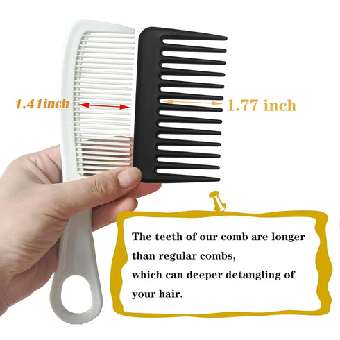 Mini Wide Tooth Comb,Small Travel Purse Hair Detangling Comb Beard Comb for Curly Wavy Hair Portable Care Comb Shower Comb Travel Combs for Men Wo...