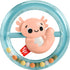 Fisher-Price Baby Sensory Toy Shake & Spin Axolotl for Fine Motor Activity for Newborns Ages 3+ Months...