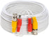 20FT White Premade BNC Video Power Cable Extension Wire for CCTV, Security Camera, DVR, Surveillance System, All in One Plug & Play Cord...