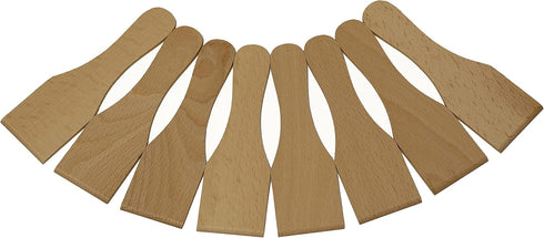 Wooden Raclette Spatula Set of?8 – Smooth Beechwood Scrapers Safe for Non?stick Pans, Ideal for Raclette, Fondue & Baking...