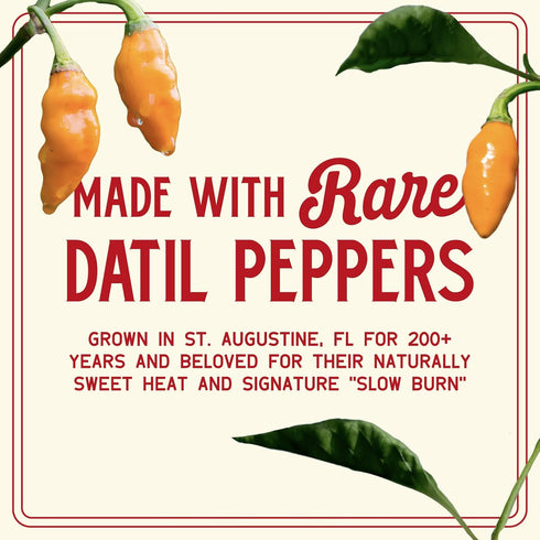 Hot Sauce by Zab's Sweet Heat St. Augustine Style (1 Pack, 6 Fl. Oz) | Signature Slow Burn from Rare Datil Peppers | Plant Based...