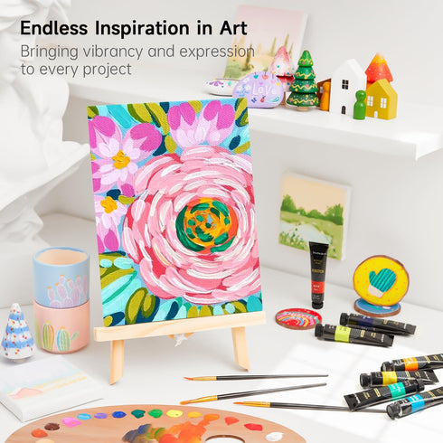 Shuttle Art Acrylic Paint Set, 15 x 12ml Tubes Artist Quality Non Toxic Rich Pigments Colors Perfect for Kids Adults Beginners Artists Painting on...