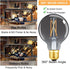 LEOOLS Dimmable LED Decorative G25 Globe Bulbs 6W,2700K Warm White,40 watt Equivalent Edison Bulb E26 Medium Base,Smoky Grey Glass,Flick-Free,CRI9...