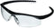 MCR Safety DL110 Dallas Safety Glasses with Polished Black Frame and Clear Lens...