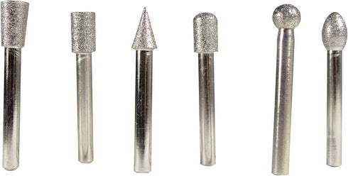 SE 6-Piece 80-Grit Diamond Burr Set, 1/4-Inch Shank - 82323DB...