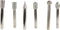 SE 6-Piece 80-Grit Diamond Burr Set, 1/4-Inch Shank - 82323DB...