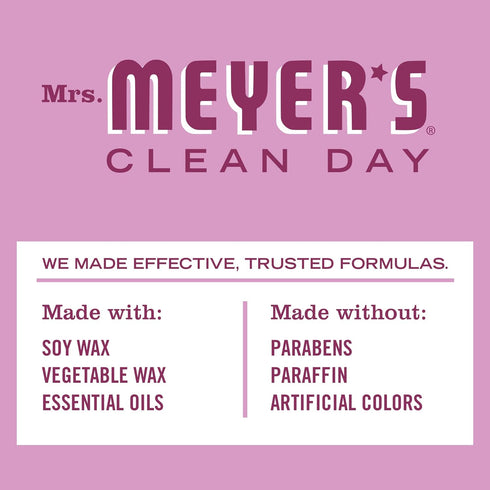 MRS. MEYER'S CLEAN DAY Aromatherapy Candle, 35 Hour Burn Time, Made with Soy Wax and Essential Oils, Peony, 7.2 Oz, Pack of 2...