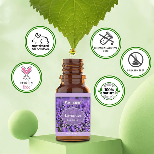 SALKING Floral Essential Oils Set, Premium Pure and Natural Essential?Oils, Fragrance Oil Scented Oils for Oil Diffusers 6 x 10 ML - Lavender, Ros...