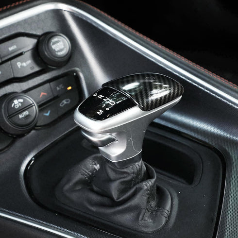 Compatibility with Charger 2015+ Car Center Gear Shift Knob Cover Accessories Black Carbon Fiber Paint......