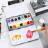 MYARTOOL Watercolor Tin Palette, Metal Empty Paint Case with 12 PCS Empty Half Pans for DIY Travel Watercolor Palette, Acrylic and Oil Painting...