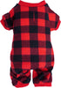 Pet Christmas Pajamas Red Black Buffalo Plaid Jumpsuit Dog Cat Soft Winter Clothes Puppy Doggie Checkered Sweater Apparel (X-Large)...