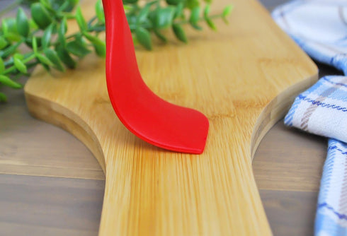 Set of 4 Pure Silicone Spatulas Spoon Pastry Basting Brush Heat Resistant (11"-8.4") (4, Spatula Set - Red)...