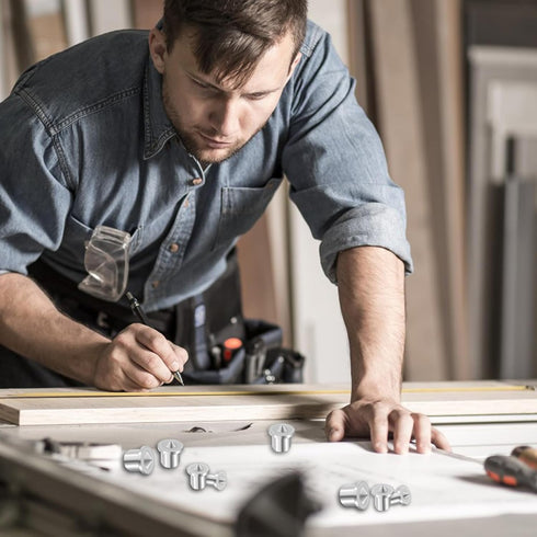 40pcs Dowel and Tenon Center Transfer Plugs Doweling Centering Pins Transfer Plugs 1/4", 5/16", 3/8" and 1/2" Set Drill Hole Tool in Case Doweling...