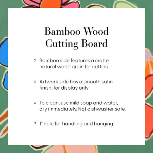 Society6 Bamboo Cutting Board- Kitchen Decor by 83 Oranges - Unique Cutting Boards for Kitchen, 11.5" x 11.5" x 0.5", Peach Season...