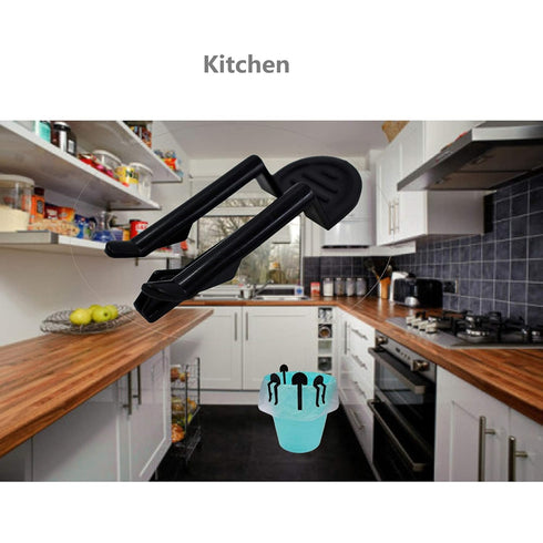 4 Pack Garbage Bin Clips,Garbage Basket Clip Fixed Waste Trash Can Bag Clamp Clip Rubbish Clip Holder for Home,Kitchen,Office...