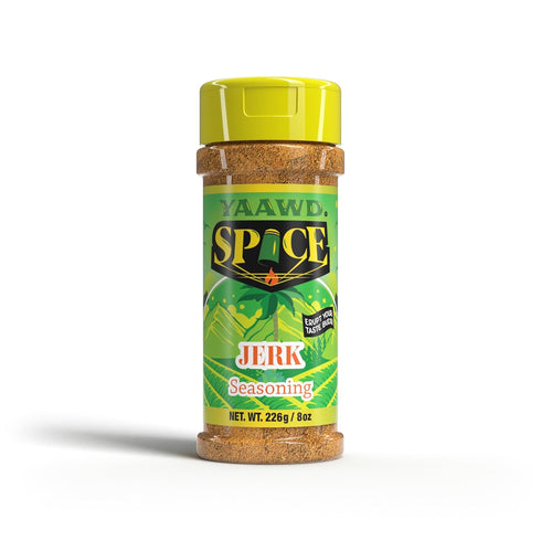 Yaawd Spice - Authentic Jamaican Gourmet Jerk Seasoning, Carribean Dry Rub Powder 8oz with Scotch Bonnet & Pimento For Chicken, Pork, Seafood, Bee...