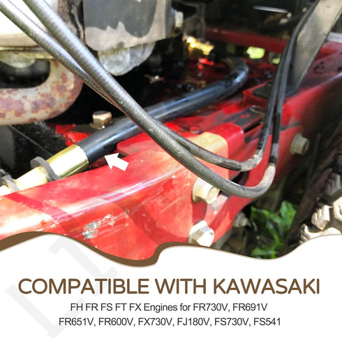 510440902 Engine Flex Drain Hose Compatible With Kawasaki FH FR FS FT & FX Engine Models, Also for Kubota Z412 Z122R, Replace 51044-0902 (2)...