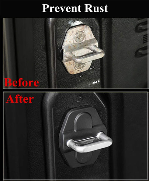 8-Pack Door Screw Protector Cover Trim Door Lock Cover for 2018 2019 2020 2021 2022 2023 2024 Jeep Wrangler JL JT 4XE Sport S Rubicon Deluxe Sport...