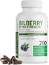 Bronson Bilberry Extra Strength Vaccinium Myrtillus, Promotes Eye Health and Supports Healthy Vision - Non GMO, 200 Vegetarian Capsules...