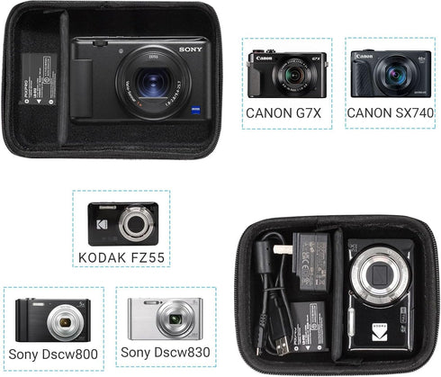 Camera Case, Canon Camera Bag PowerShot G7X mark II/III Case, Digital Camera Organizer Case for Sony Dscw 800/830, Kodak PIXPRO FZ45 FZ55 Case, Tr...