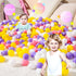 Ball Pit Balls Stars for Toddlers- 100 Pack 3 Shapes Balls Stars and Hearts for Ball Pit Playroom Playpen, Non-Toxic Plastic Toy Balls Shower Part...