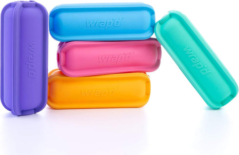 Aqua Wrap'd Reusable Silicone Lunch Burrito Flatbread Wrap Holder Container Alternative to Beeswax Wraps Cling Wrap...