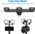 ChromLives Cold Shoe Mount Triple Shoe Mount Extension Bar Hot Shoe Adapter Camera Bracket with 1/4 Screw for Tripod/Microphone/LED Light Compatib...