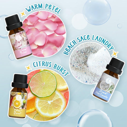 Clean Essential Oils Set, Fragrance Oil Set for Oil Diffusers with Multiple Flavors, Candle Making 6x10ml- Lavender Fields,Fresh Cotton...