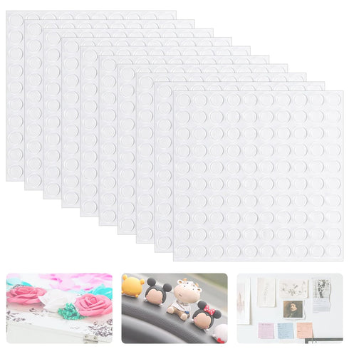 Hi.FANCY 1000 Pieces Double Sided Acrylic Sticky Dots, Waterproof, Craft DIY Art Decoration Office Supplies, 6mm...
