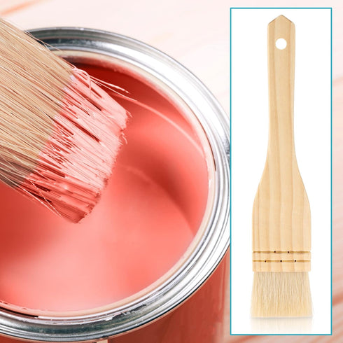 Youyole 2 Pcs Flat Hake Paint Brushes, Hake Brushes Watercolor Glaze Brushes for Pottery, Artist Painting Wash Brushes Set Sheep Hair Bristle Art ...