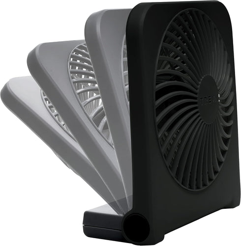 Treva 5-Inch USB And Battery Powered Desk Fan With Two Cooling Speeds And Adjustable Tilt Small Fan USB Fan Cubicle Accessories Durable and Long L...