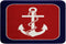Feelyou Anchor Decor Red Blue White Bathroom Rugs 16"x24" Stripes Ocean Bath Rugs for Shower Tub Nautical Themed Bath Mats for Bathroom Non-slip N...