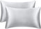 EXQ Home Satin Pillowcase for Hair and Skin,Grey Pillow Cases King Size Pillow Case Set of 2 Satin Pillow Covers with Envelope Closure Silver Grey...