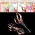 2 Pcs Folding Scissors, Portable Travel Scissors, Safe Small Scissors Stainless Steel Retractable Mini Scissors Glasses-Shaped Telescopic Cutter f...
