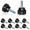 10PCS M4 x 10 mm Thumb Screws Carbon Steel Threaded Thumbscrew Black Round Clamping Screws Knurled Handle Bolts Grip Mounting Thumb Screw Knobs fo...