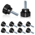 10PCS M4 x 10 mm Thumb Screws Carbon Steel Threaded Thumbscrew Black Round Clamping Screws Knurled Handle Bolts Grip Mounting Thumb Screw Knobs fo...