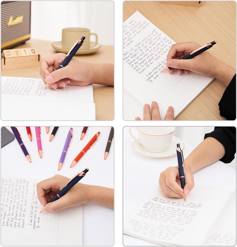 Gel Pens, Pens Fine Point Smooth Writing Pens, Black Ink Cute Pens 0.7 Mm Ballpoint Pens Office Desk Accessories, Retractable Aesthetic Journaling...