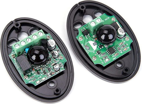 Safety Infrared Sensor, Automatic Single Beam Counterpart 12/24v, Waterproof Detector Alarm,1Pair Half Egg 20m, for Home Gate Door Window Security...