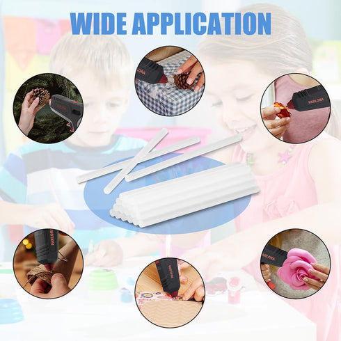 Hot Glue Sticks, Mini Size, 6" Long x .27" Diameter, 50 Count, Clear, for Kids Adults DIY Art Craft Gluing Repairing Sealing Festival Home Decorat...