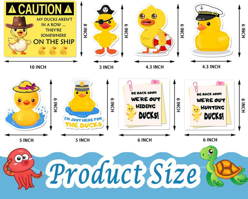 Cruise Magnets for Door Decoration, 8 pcs Fun Cruise Ducks Themed Decorative Magnets for Cruise Cabin Doors, Car, Fridge and Metal Surfaces(Cruise...