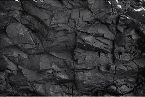 AWERT 30x18 inches Stone Aquarium Background Black Rock Fish Tank Background Rocky Terrarium Background Vinyl...