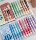 4 Pcs Cute Gel Pens Aesthetic Retractable Pens Blue Soft Grip Pen 0.5mm Black Ink Pen Kawaii Office School Pens Supplies for Girls Boys Women Men ...